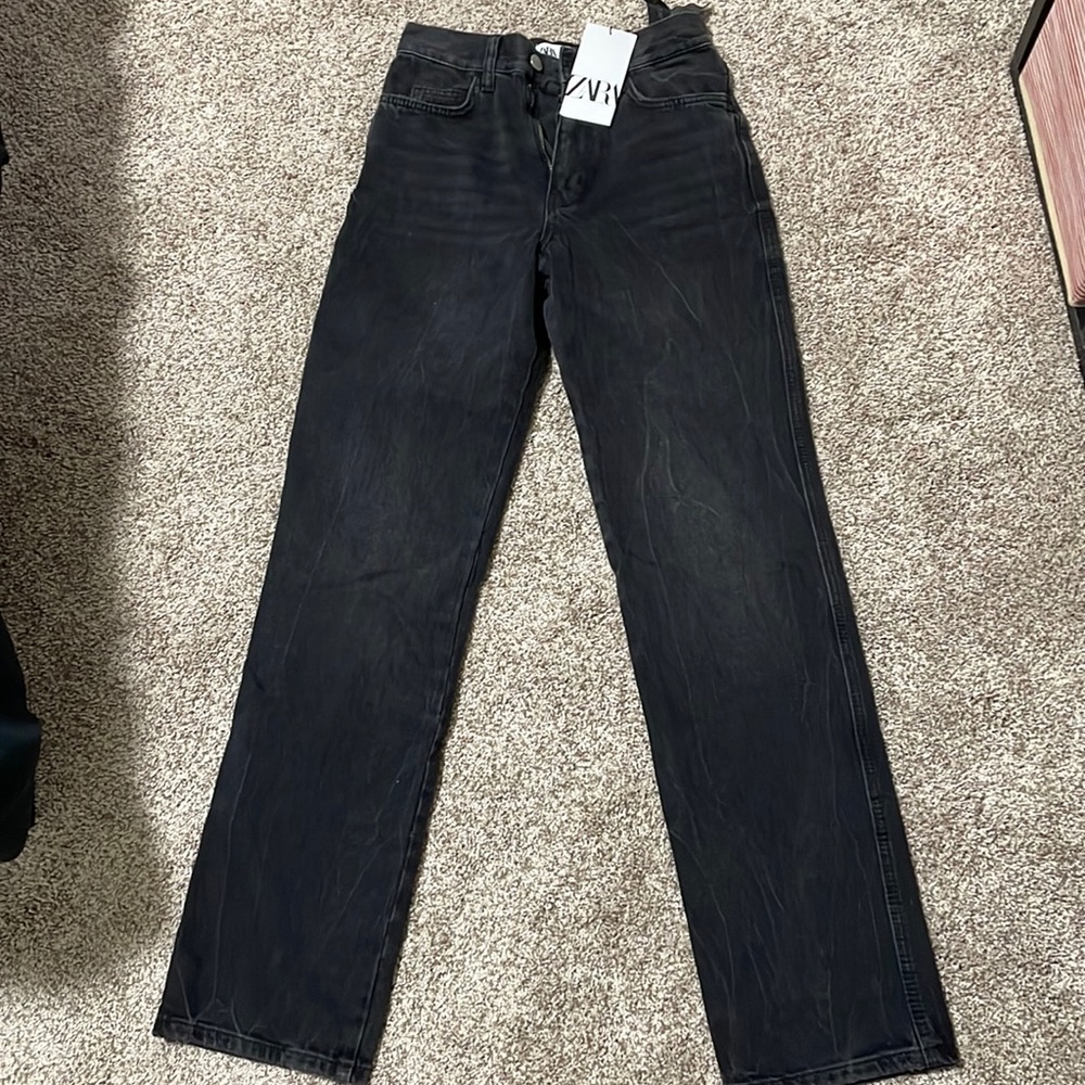 Zara Black Straight leg jeans